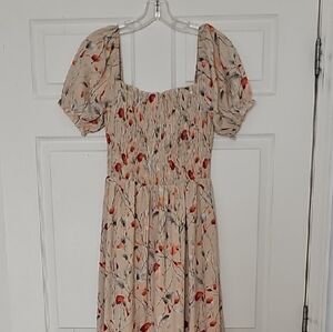 Baltic Born Floral Maxi Dress - Cream and Red